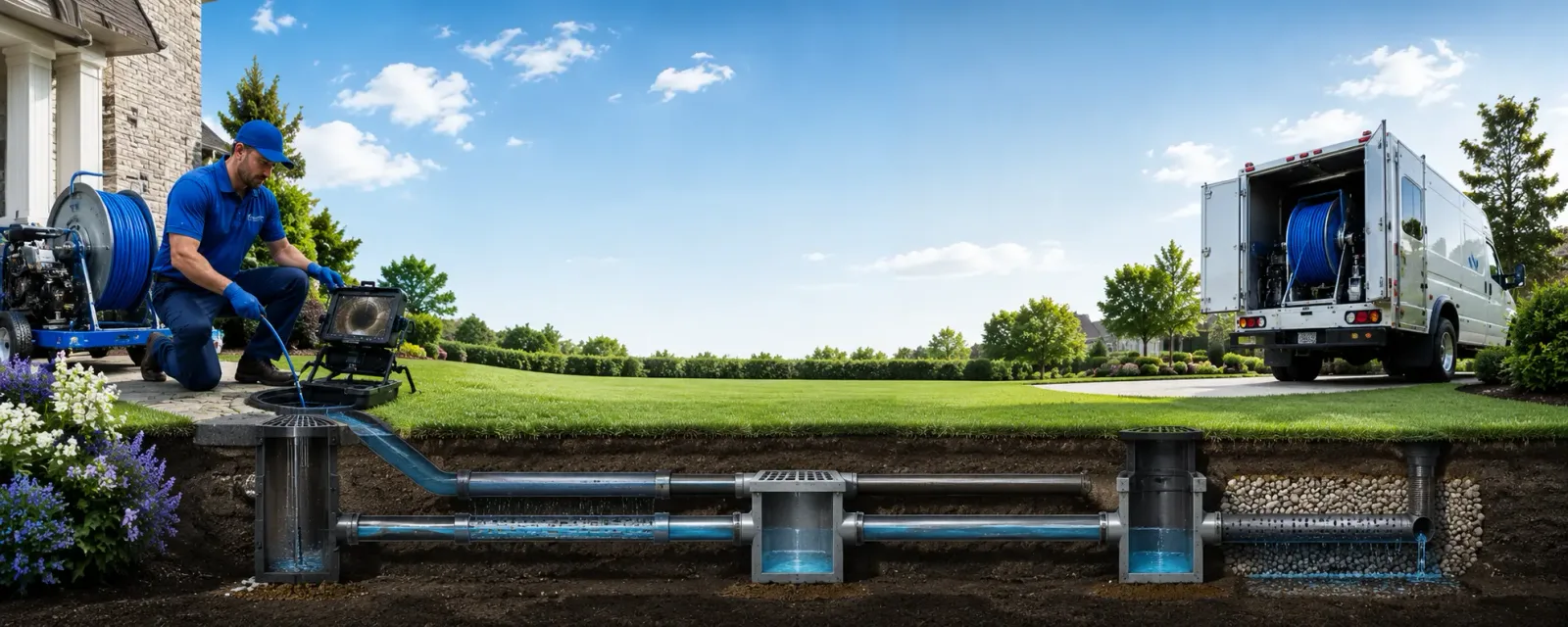 Outdoor drain cleaning information for Houstonia, MO